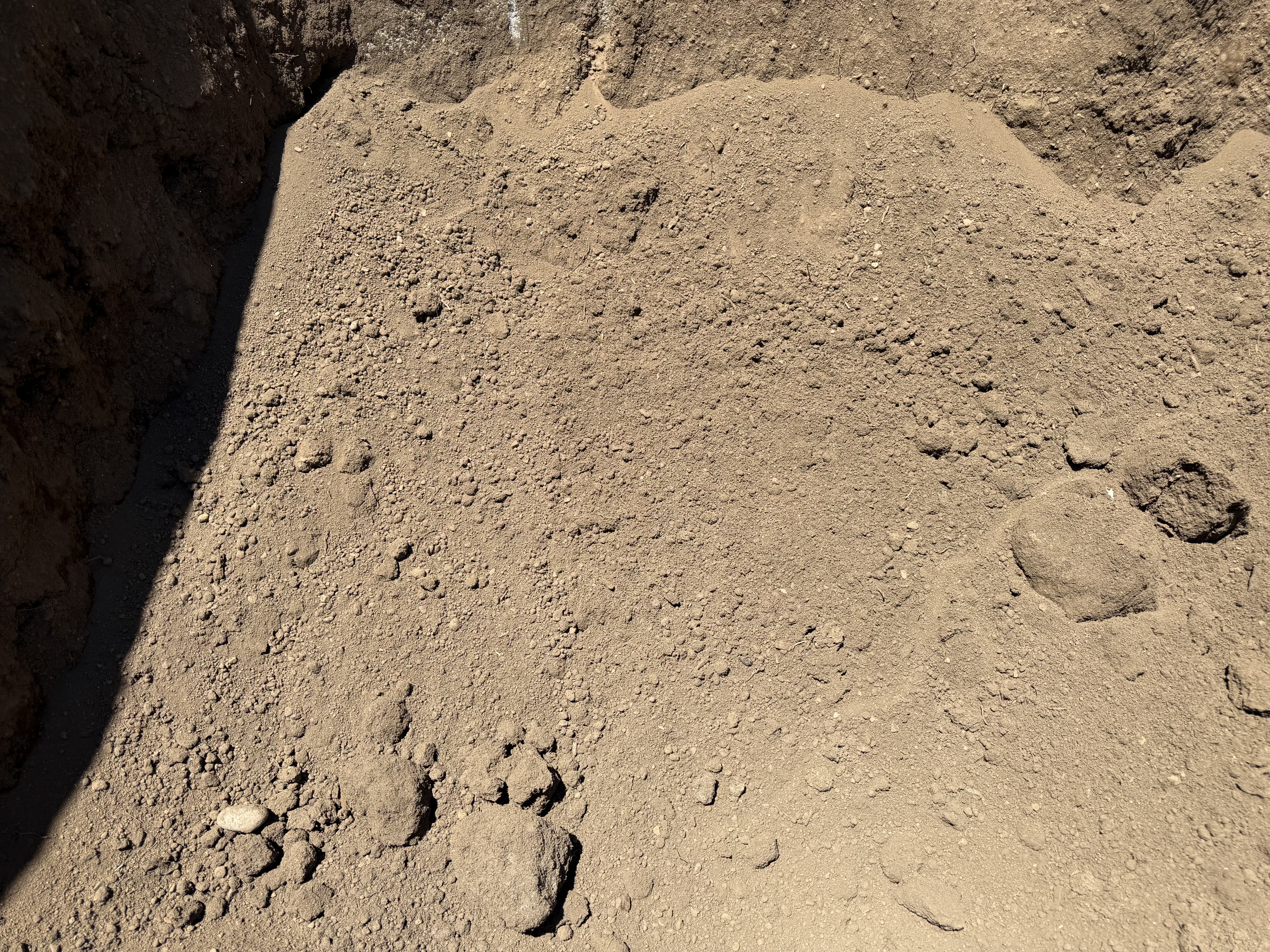Topsoil material pile